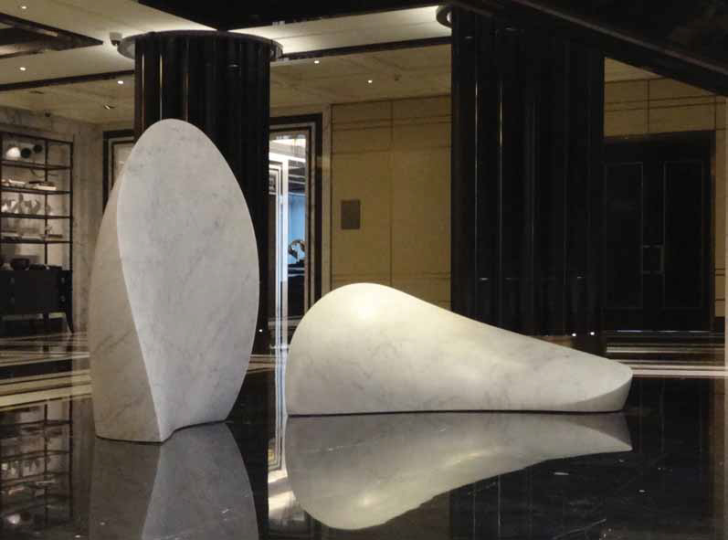 貝杜藝術代理藝術家薩璨如Cynthia Sah、尼古拉．貝杜Nicolas Bertoux，義大利卡拉拉大理石雕雕塑，大型公共藝術景觀藝術美術館雕刻典藏