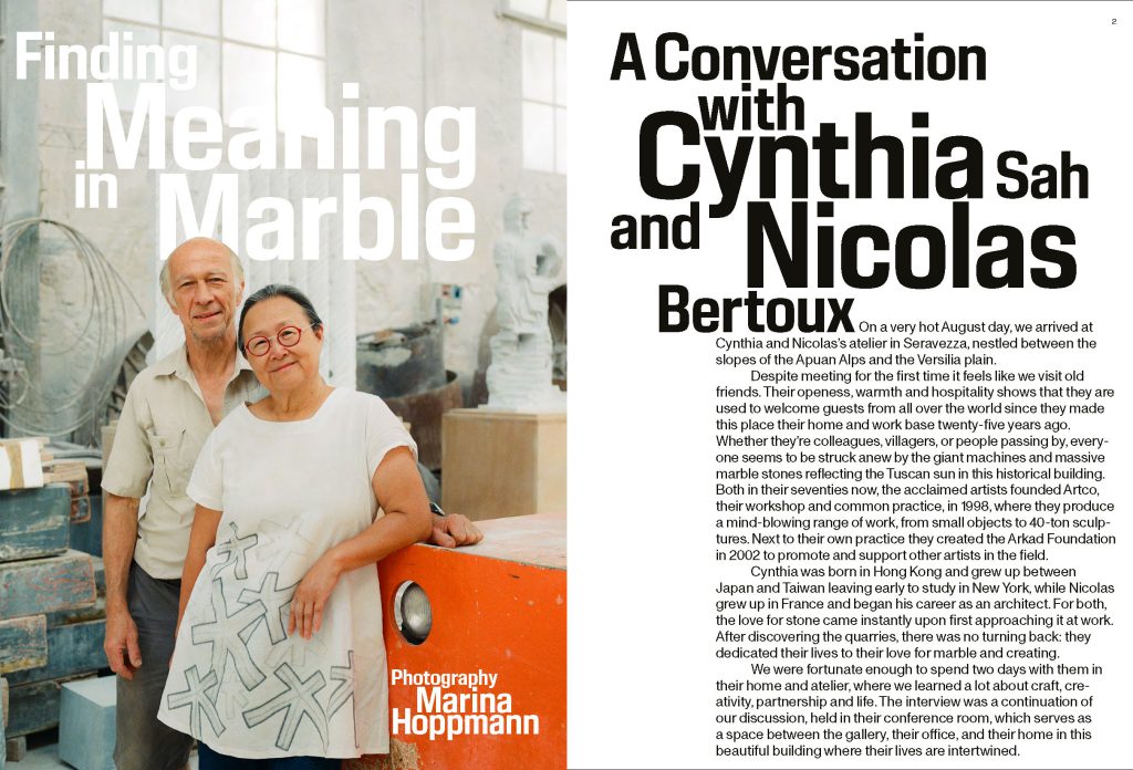 貝杜藝術代理藝術家薩璨如Cynthia Sah、尼古拉．貝杜Nicolas Bertoux，義大利卡拉拉大理石雕雕塑，大型公共藝術景觀藝術美術館雕刻典藏