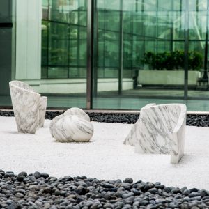 貝杜藝術代理藝術家薩璨如Cynthia Sah、尼古拉．貝杜Nicolas Bertoux，義大利卡拉拉大理石雕雕塑，大型公共藝術景觀藝術美術館雕刻典藏