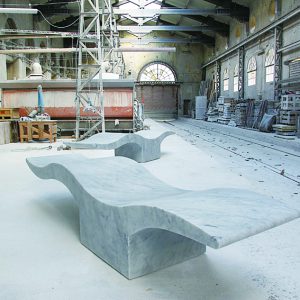 貝杜藝術代理藝術家薩璨如Cynthia Sah、尼古拉．貝杜Nicolas Bertoux，義大利卡拉拉大理石雕雕塑，大型公共藝術景觀藝術美術館雕刻典藏