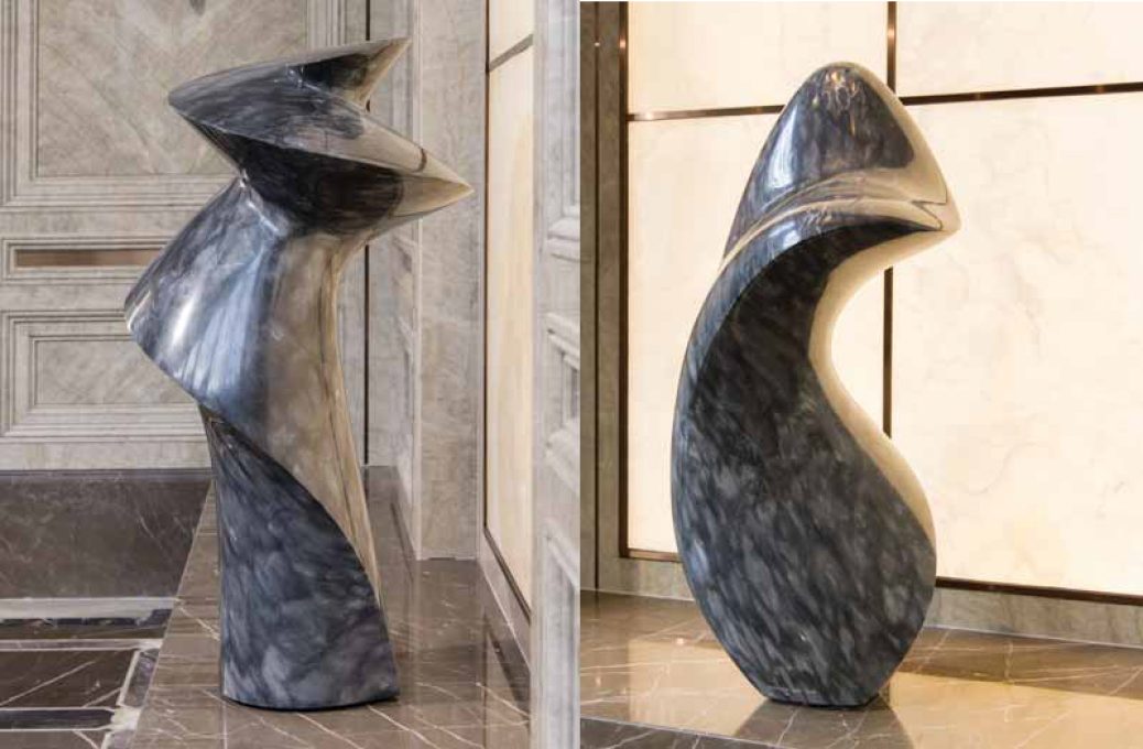 貝杜藝術代理藝術家薩璨如Cynthia Sah、尼古拉．貝杜Nicolas Bertoux，義大利卡拉拉大理石雕雕塑，大型公共藝術景觀藝術美術館雕刻典藏